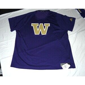 Washington Huskies Player Issue Adidas Purple Heavyweight GameMode Tee 3XL NWT
